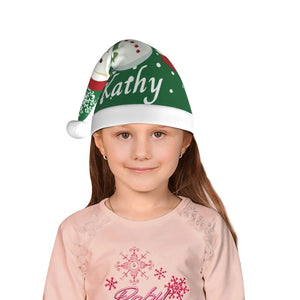 Personalized Christmas Hat for Girls Boys Kids with Name (Snowman)