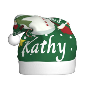 Personalized Christmas Snowman Hat with Name for Him Her Family