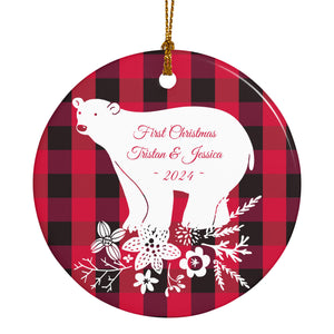 Personalized First Christmas Ornaments Wedding Gifts for  Couples