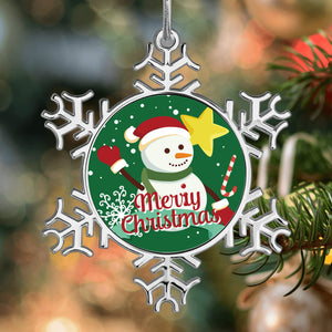 DIY Christmas Snowflake Snowman Ornaments with Name for Family Holiday Gifts