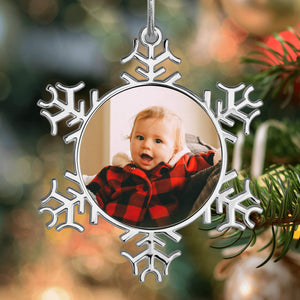 Personalized Christmas Tree Metal Snowflake Ornaments for Kids as Holiday Decoration Gifts