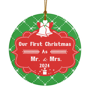 Custom First Christmas Ornaments Wedding Gifts for Couples