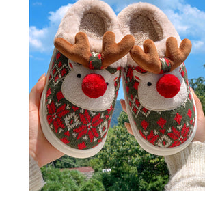 Christmas Elk Cotton Slippers  CO10
