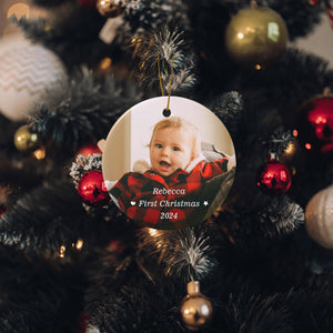 Personalized Baby's First Christmas Ornaments Decor Holiday Gifts