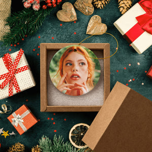 Personalized Christmas Ornaments with Photo Name for Baby Kids Family Wedding Gifts