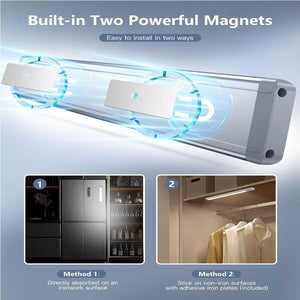 Rechargeable Motion Sensor Light, Magnetic Wireless LED Bar for Closet & Under Cabinet