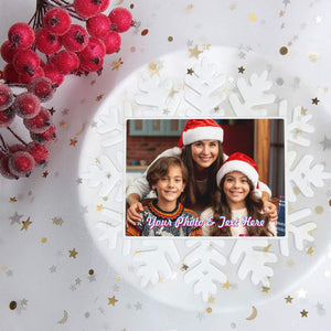 Personalized Christmas Snowflake Ornament with Photo Text