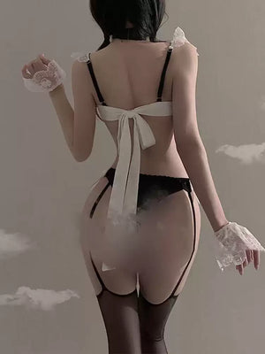 Black lace nightdress S521