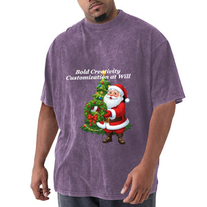 Denim short-sleeved T-shirt