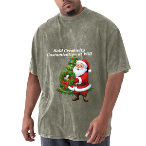 Denim short-sleeved T-shirt