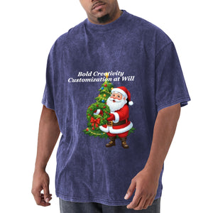 Denim short-sleeved T-shirt