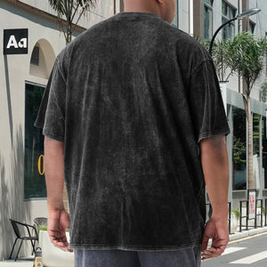 Denim short-sleeved T-shirt