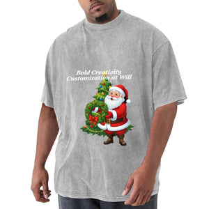 Denim short-sleeved T-shirt