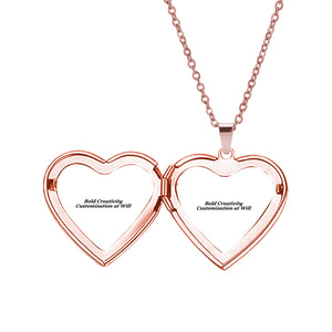 Heart-shaped photo box necklace