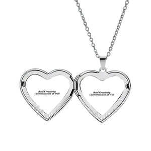 Heart-shaped photo box necklace