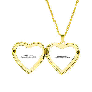 Heart-shaped photo box necklace