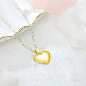 Heart-shaped photo box necklace