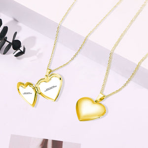 Heart-shaped photo box necklace