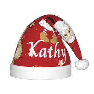 Custom Christmas Hat for Kids Girls Boys with Name (Santa Claus)
