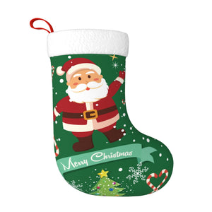 Personalized Christmas Santa Claus Stockings with Name for Kids Family Holiday Gifts Decorations