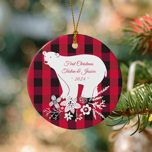 Personalized First Christmas Ornaments Wedding Gifts for  Couples
