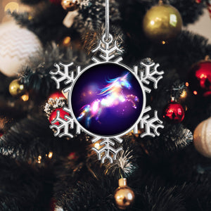 Custom Christmas Tree Snowflake Unicorn Ornaments with Name for Kids Holiday Decoration