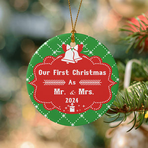 Custom First Christmas Ornaments Wedding Gifts for Couples