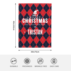 Custom Christmas baby blanket gift with name for girls boys, Personalized baby blankets kids
