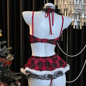 Christmas Red Plaid Skirt SD87
