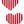 Red & White Stripe Heart Nipple Pasties