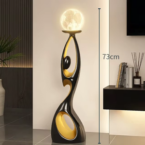 Lunar Embrace Sculptural Floor Lamp – Artistic LED Ambient Floor Lighting for Modern Interiors