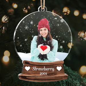 Custom Photo Snowball Pet & Family Printed Acrylic Ornament, Gift For Dog Lovers, Christmas Gift