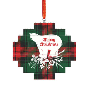 Personalized Christmas Building Brick Blocks Ornaments for Kids Him Her Family as Holiday Gifts