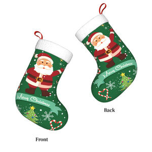 Personalized Christmas Santa Claus Stockings with Name for Kids Family Holiday Gifts Decorations