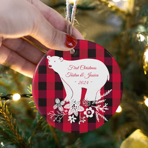 Personalized First Christmas Ornaments Wedding Gifts for  Couples