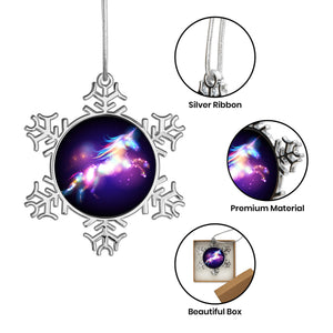 Custom Christmas Tree Snowflake Unicorn Ornaments with Name for Kids Holiday Decoration