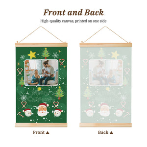 Personalized Wooden Hanging Christmas Santa Posters with Photo Name for Him Her