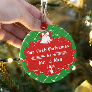 Custom First Christmas Ornaments Wedding Gifts for Couples