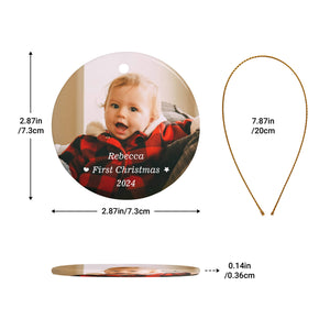 Personalized Baby's First Christmas Ornaments Decor Holiday Gifts