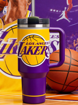 Los Angeles Lakers Exclusive Design 40oz Insulated Tumbler with Handle