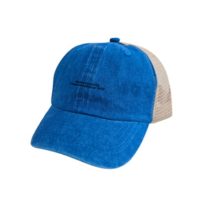 Washed denim mesh hat