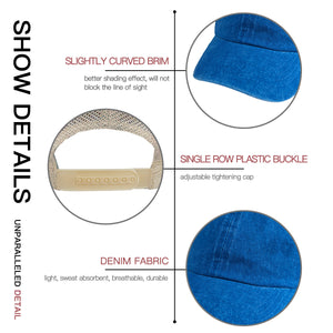 Washed denim mesh hat