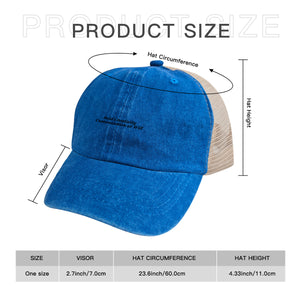 Washed denim mesh hat