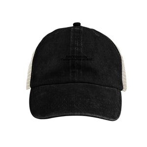 Washed denim mesh hat