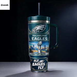 Super Bowl LX 2026 Philadelphia Eagles Fly Eagles Fly Tumbler