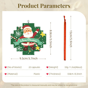 Custom Christmas Building Brick Blocks Santa Ornaments for Kids Him Her Family as Holiday Gifts