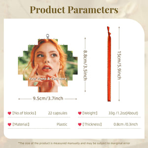 Personalized Christmas Building Bricks Ornaments with Photo for Kids Him Her Family