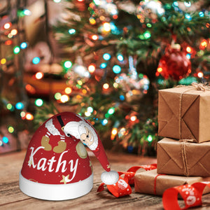 Custom Christmas Hat for Kids Girls Boys with Name (Santa Claus)