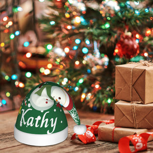 Personalized Christmas Hat for Girls Boys Kids with Name (Snowman)