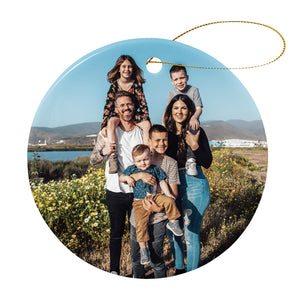 Personalized Christmas Ornaments with Photo Name for Baby Kids Family Wedding Gifts